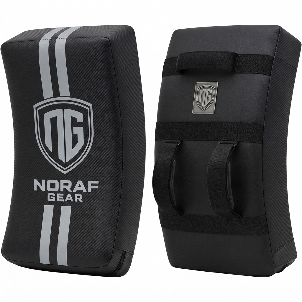 Noraf Gear Apex-Series Curved Kick Shield (Black) (1)