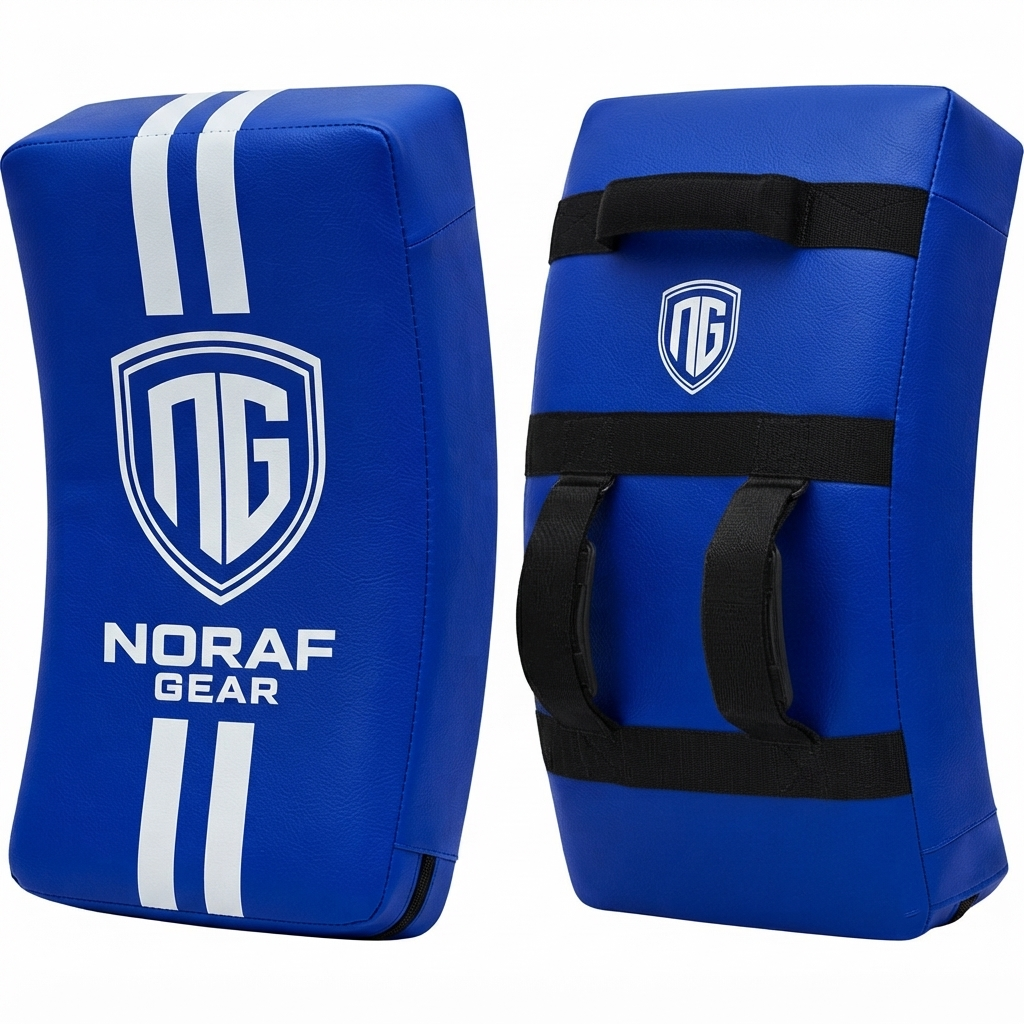 Noraf Gear Apex-Series Curved Kick Shield (Blue) (1)