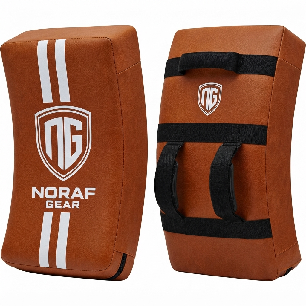 Noraf Gear Apex-Series Curved Kick Shield (Brown) (1)