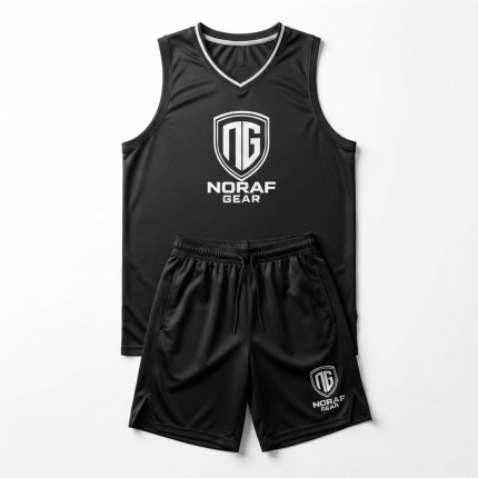 Noraf Gear Apex-Series Professional Basketball Uniform (Stealth Black)