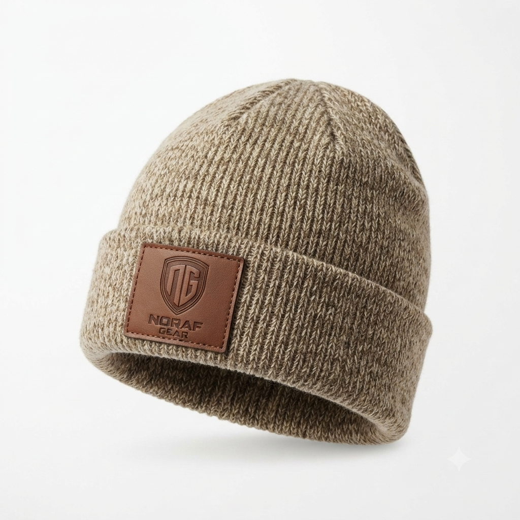 Noraf Gear Fisherman Beanie beige and brown (1)