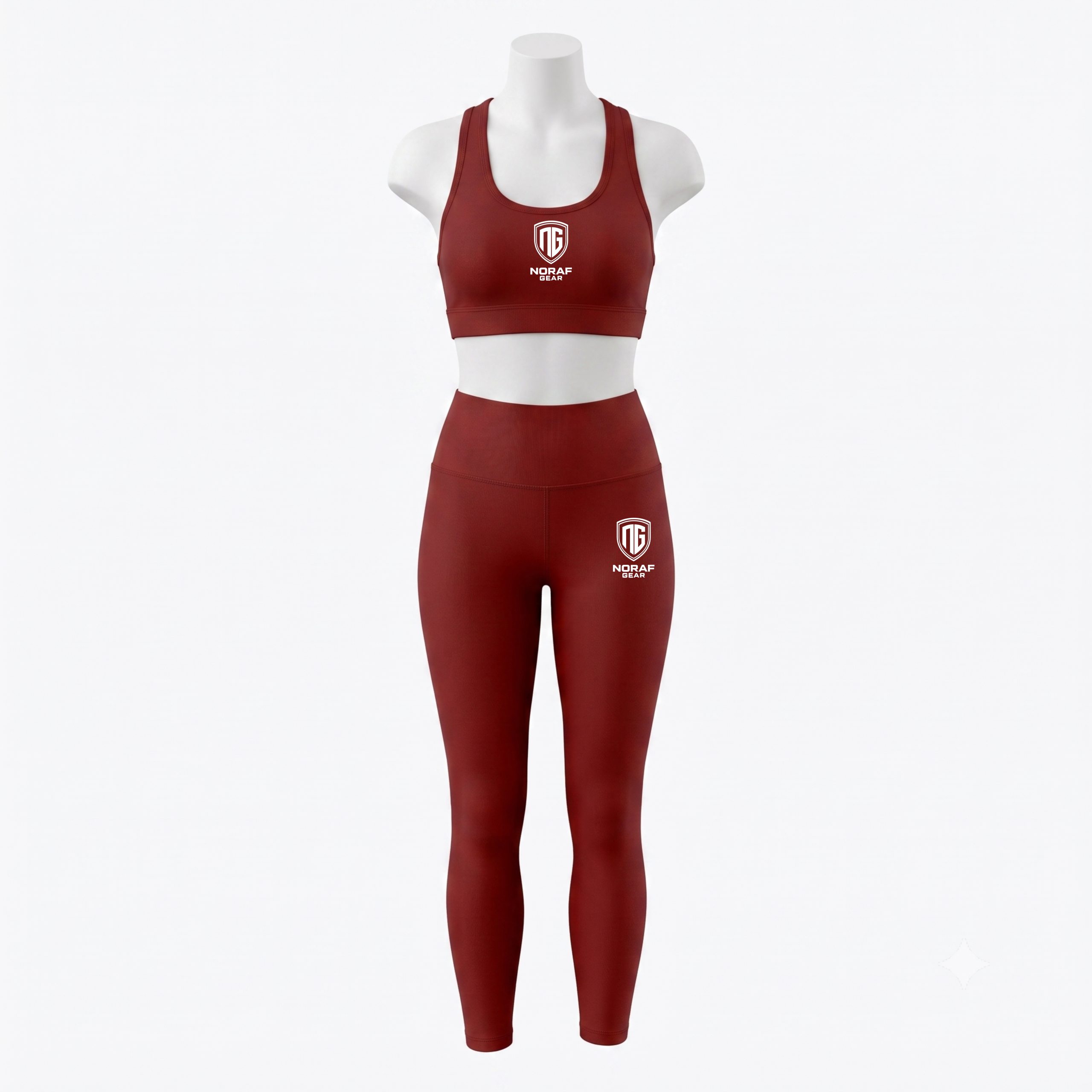 Noraf Gear Legging and Bra maroon (1)