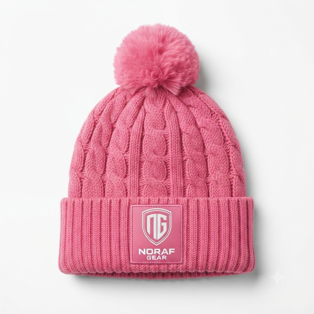 Noraf Gear Pom-Pom Beanie Pink (1)