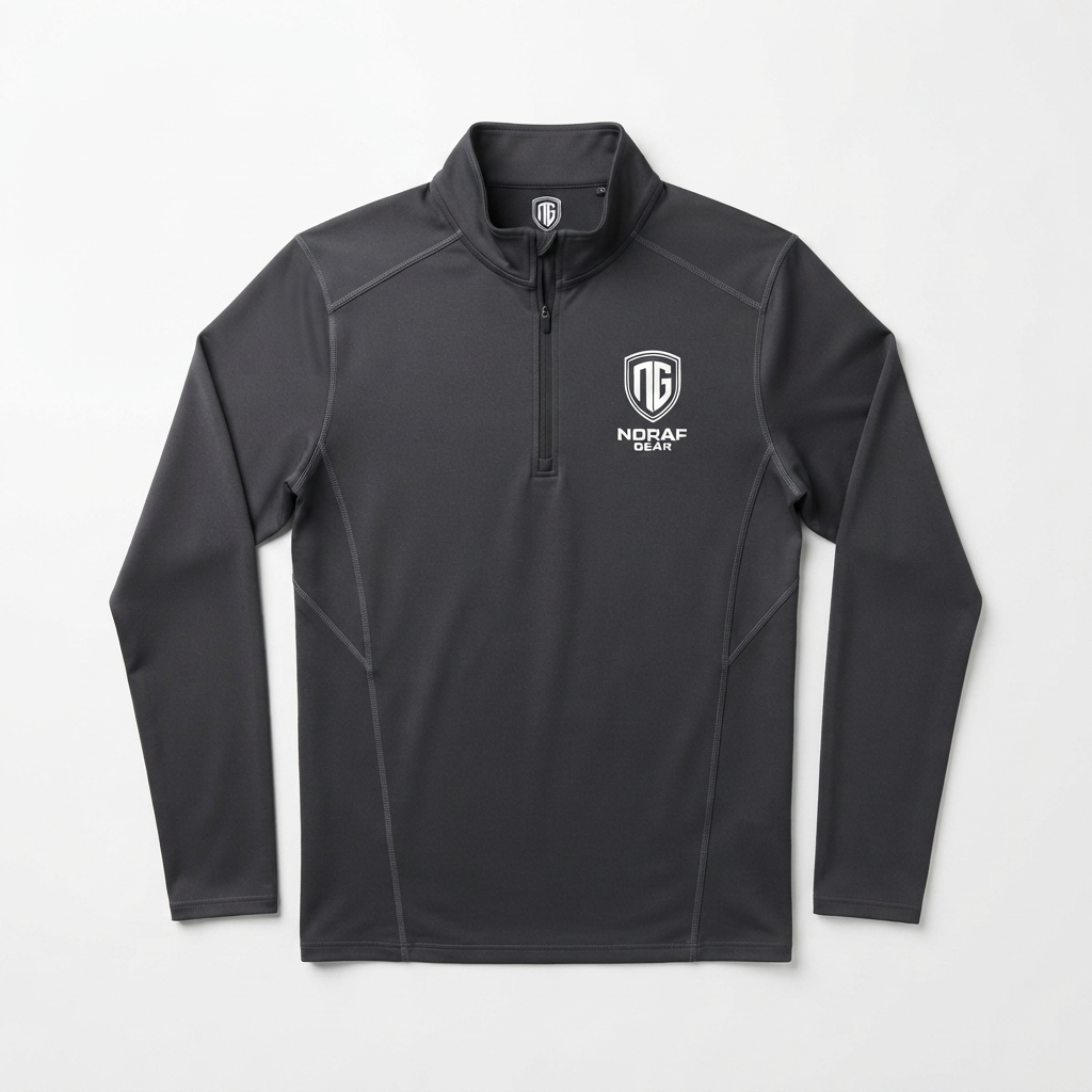 Noraf gear half zipper charcoal (1)